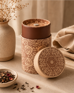 Boîte mandala rose poudrée