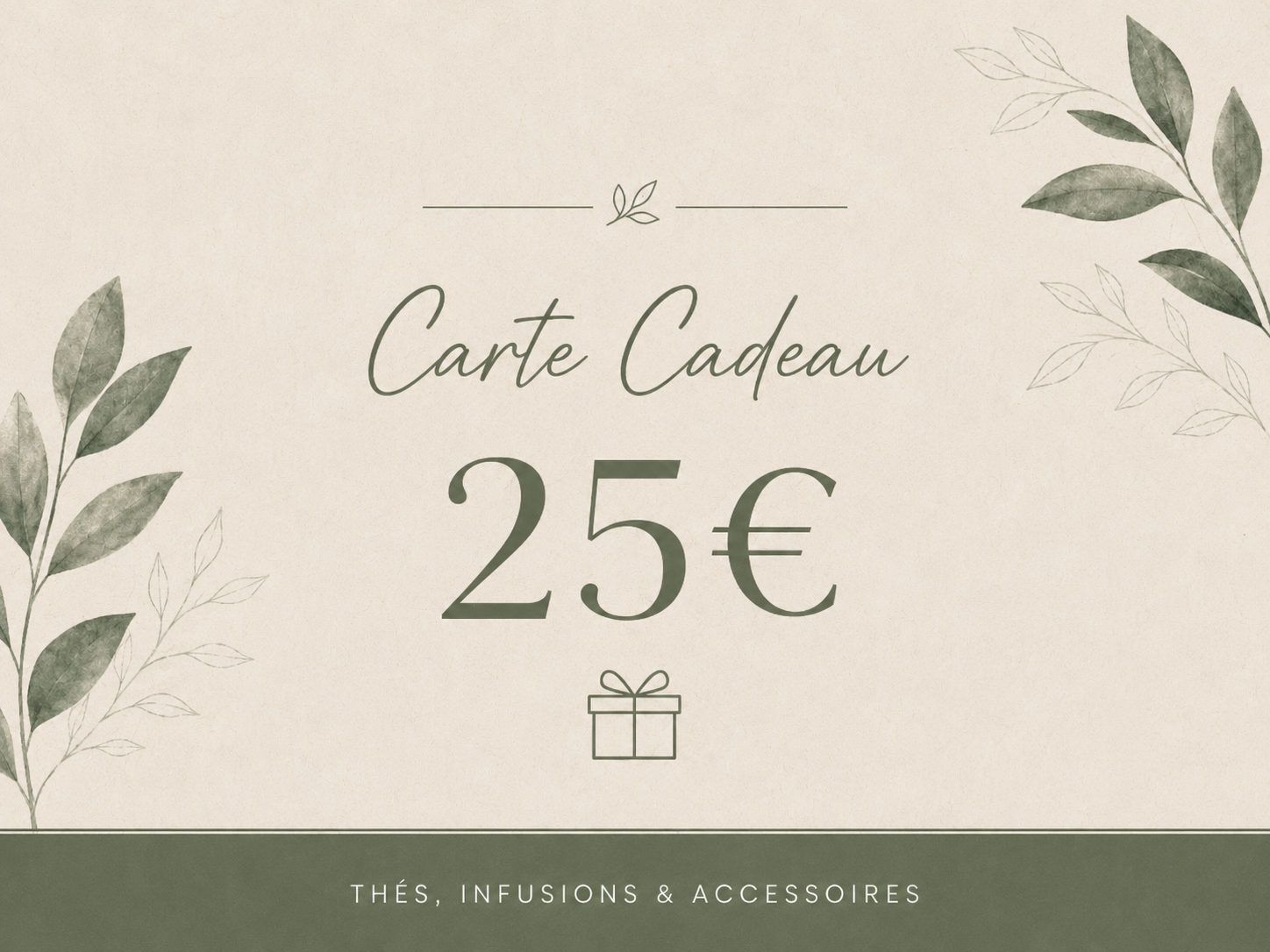 Carte cadeau Ranieri Tea Time – 25 €