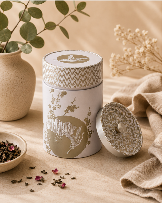 boite en métal Komorebi blanche