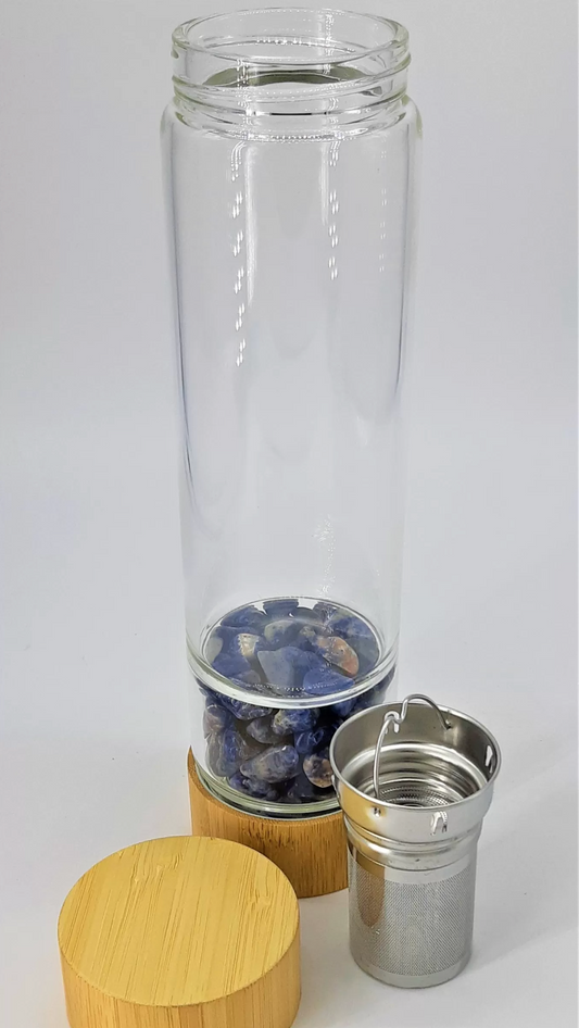 Doordrenkt roze kwartsfles