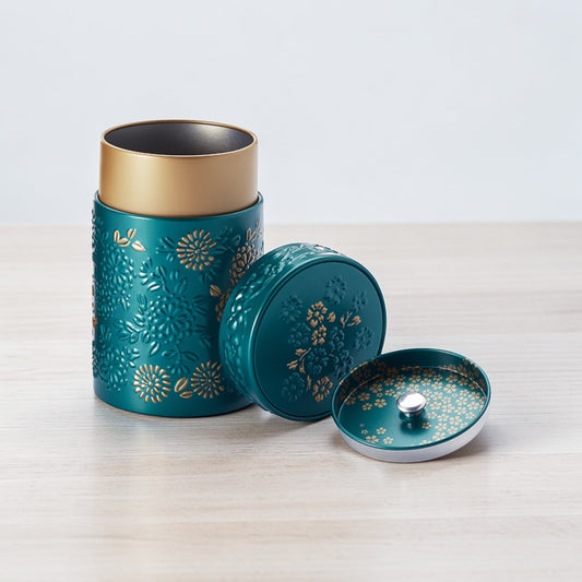 boite en métal yumiko pétrole