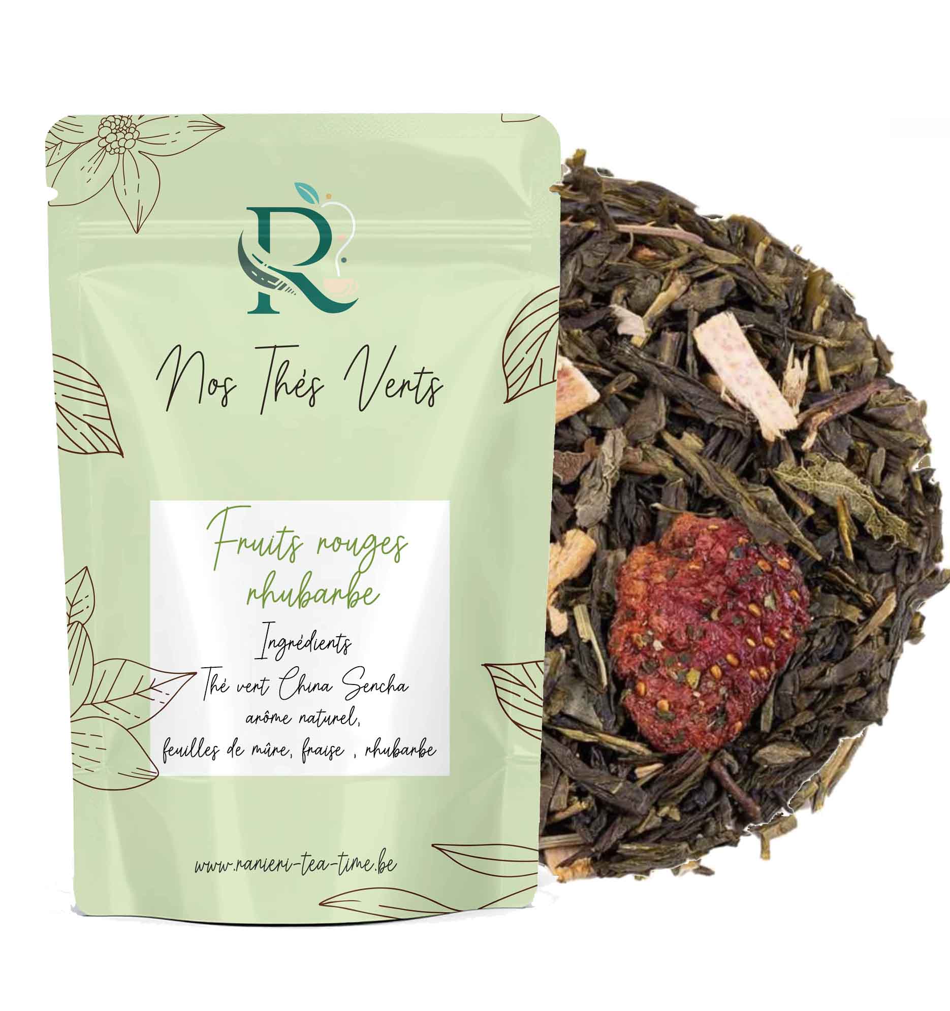 Thé vert fruit rouge & rhubarbe – gourmand et délicatement acidulé