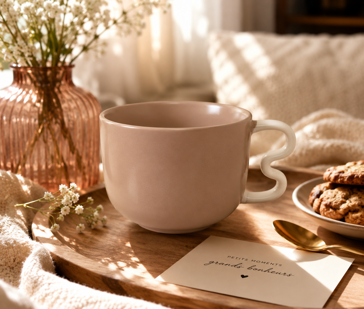 Tasse Aria beige